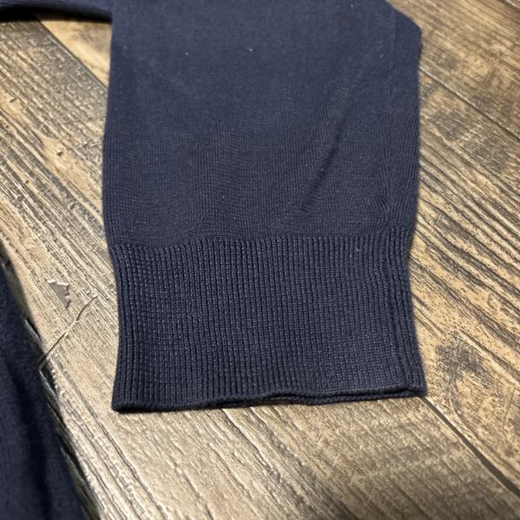 Polo Ralph Lauren Sweater Mens Size L Navy Pima Cotton V Neck Pullover Red Pony - Picture 4 of 6